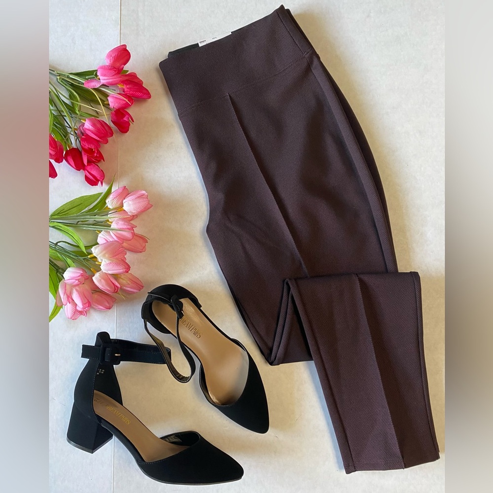 Nine West Mid Rise Ponte Knit Leggings Pants